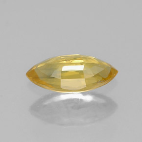 Safira amarelo natural 0,59ct, marquise, VS