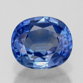 Safira azul natural 2,33ct, corte oval, VVS-VS