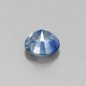 Safira azul natural 0,60ct, corte redondo, VS