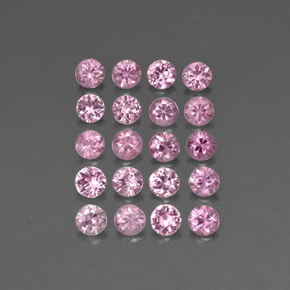 Pedras preciosas de safira rosa natural de  ct, corte redondo, VVS-VS