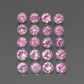 Pedras preciosas de safira rosa natural de  ct, corte redondo, VVS-VS