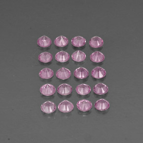 Pedras preciosas de safira rosa natural de  ct, corte redondo, VVS-VS
