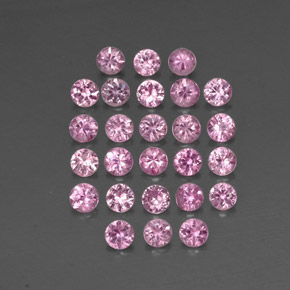 Pedras preciosas de safira rosa natural de  ct, corte redondo, VVS-VS