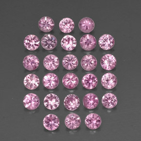 Pedras preciosas de safira rosa natural de  ct, corte redondo, VVS-VS
