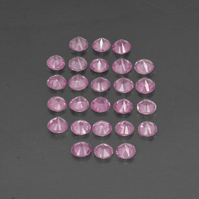 Pedras preciosas de safira rosa natural de  ct, corte redondo, VVS-VS