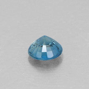 Safira azul natural 0,66ct, corte redondo, VVS-VS