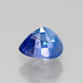 Safira azul natural 1,33ct, formato de pêra, VS