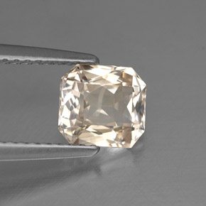 Safira amarelo natural 1,74ct, corte esmeralda, VS