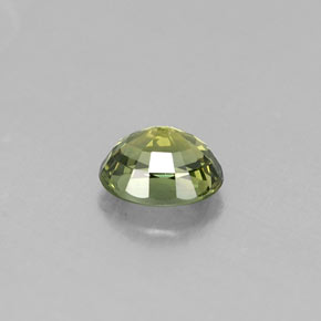 Safira verde natural 0,56ct, corte oval, VS