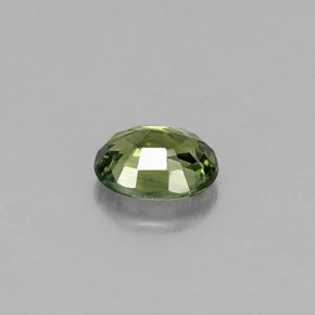 Safira verde natural 0,51ct, corte oval, VS