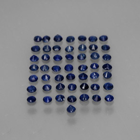 Pedras preciosas de safira azul natural de  ct, corte redondo, VS