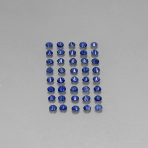 Pedras preciosas de safira azul natural de  ct, corte redondo, VS