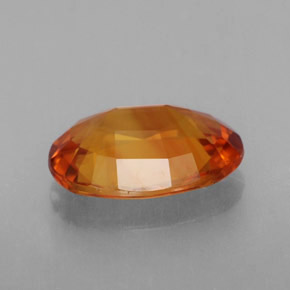 Safira laranja natural 2,49ct, corte oval, VVS-VS