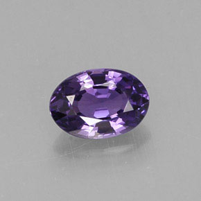 Safira violeta natural 0,61ct, corte oval, VS
