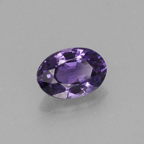 Safira violeta natural 0,61ct, corte oval, VS