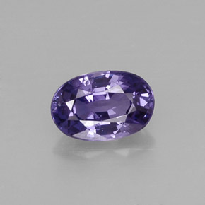 Safira violeta natural 0,61ct, corte oval, VS-SI