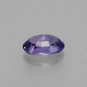 Safira violeta natural 0,61ct, corte oval, VS-SI