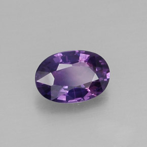 Safira violeta natural 0,60ct, corte oval, VS