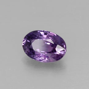Safira violeta natural 0,61ct, corte oval, VS