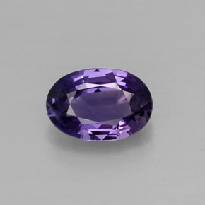 Safira violeta natural 0,56ct, corte oval, VS