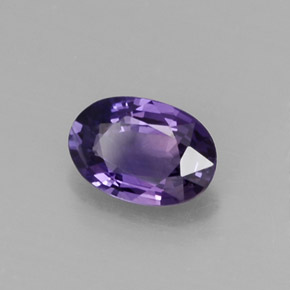 Safira violeta natural 0,56ct, corte oval, VS