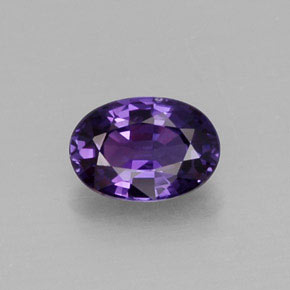 Safira violeta natural 0,64ct, corte oval, VS