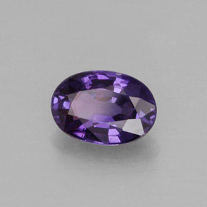 Safira violeta natural 0,64ct, corte oval, VS