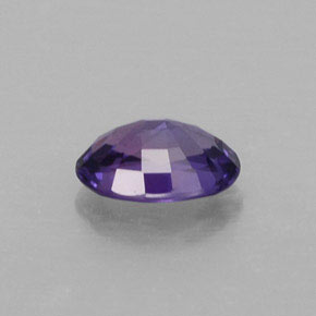 Safira violeta natural 0,64ct, corte oval, VS