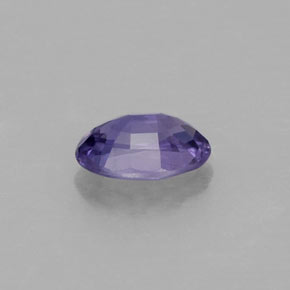 Safira violeta natural 0,58ct, corte oval, VS