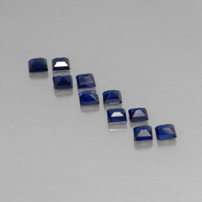 Pedras preciosas de safira azul natural de  ct, quadrado, VVS-VS
