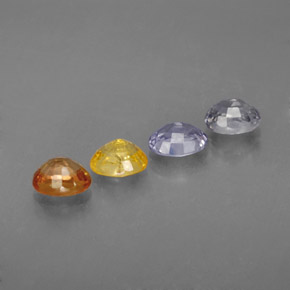Pedras preciosas de safira multicolorido natural de  ct, corte oval, VVS-VS