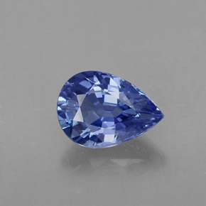 Safira azul natural 1,00ct, formato de pêra, VVS-VS