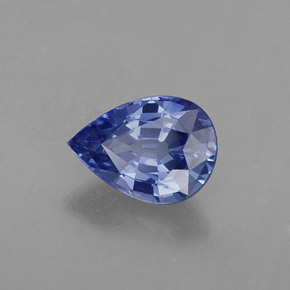Safira azul natural 1,00ct, formato de pêra, VVS-VS