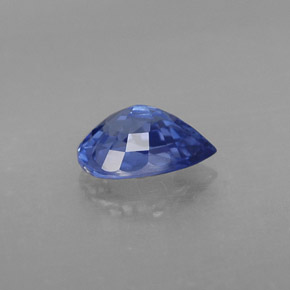 Safira azul natural 1,00ct, formato de pêra, VVS-VS