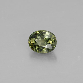 Safira verde natural 0,56ct, corte oval, VVS-VS