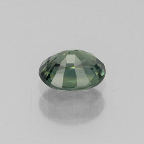 Safira verde natural 0,48ct, corte oval, VVS-VS