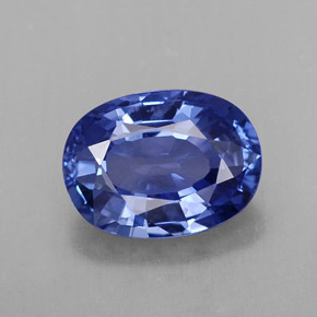 Safira azul natural 2,23ct, corte oval, VS
