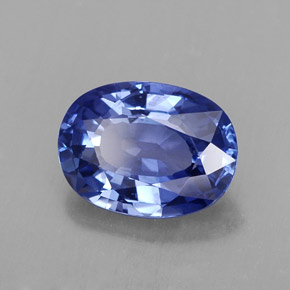 Safira azul natural 2,23ct, corte oval, VS