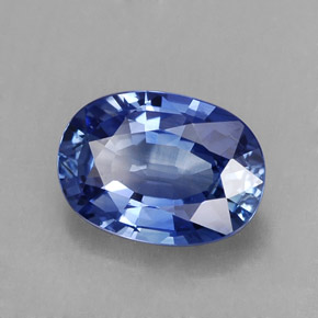 Safira azul natural 2,32ct, corte oval, VVS-VS