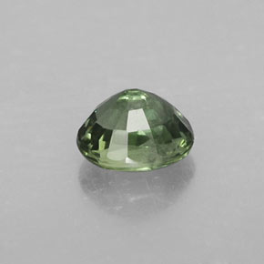Safira verde natural 0,64ct, corte oval, SI