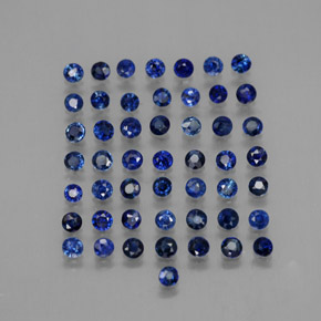 Pedras preciosas de safira azul natural de  ct, corte redondo, VVS-VS