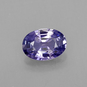 Safira violeta natural 0,53ct, corte oval, SI