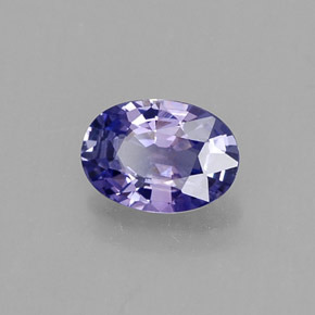 Safira violeta natural 0,53ct, corte oval, SI