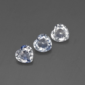 Pedras preciosas de safira azul natural de  ct, formato de coração, VVS-VS