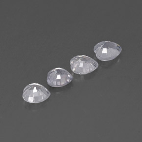Pedras preciosas de safira branco natural de  ct, formato de coração, VVS