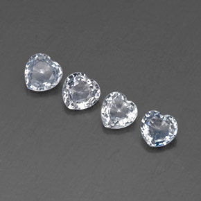Pedras preciosas de safira azul natural de  ct, formato de coração, VVS