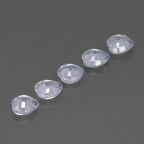 Pedras preciosas de safira branco natural de  ct, formato de coração, VVS