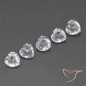 Pedras preciosas de Safira Branco azulado natural de 1.69 ct, Coração, VVS