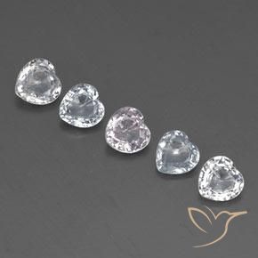 Pedras preciosas de Safira Branco azulado natural de 1.69 ct, Coração, VVS