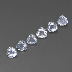 Pedras preciosas de safira branco natural de 1,68 ct, formato de coração, VVS